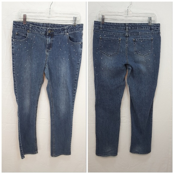 *GIRL* TOTAL GIRL, Sparkly Denim Jeans, size 16.5 - Picture 4 of 8